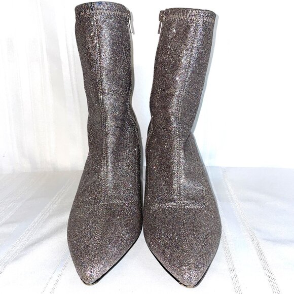Glitter Sock Boots Size 10M Mix No. 6 CADAORIA 3" Heel - Picture 5 of 11